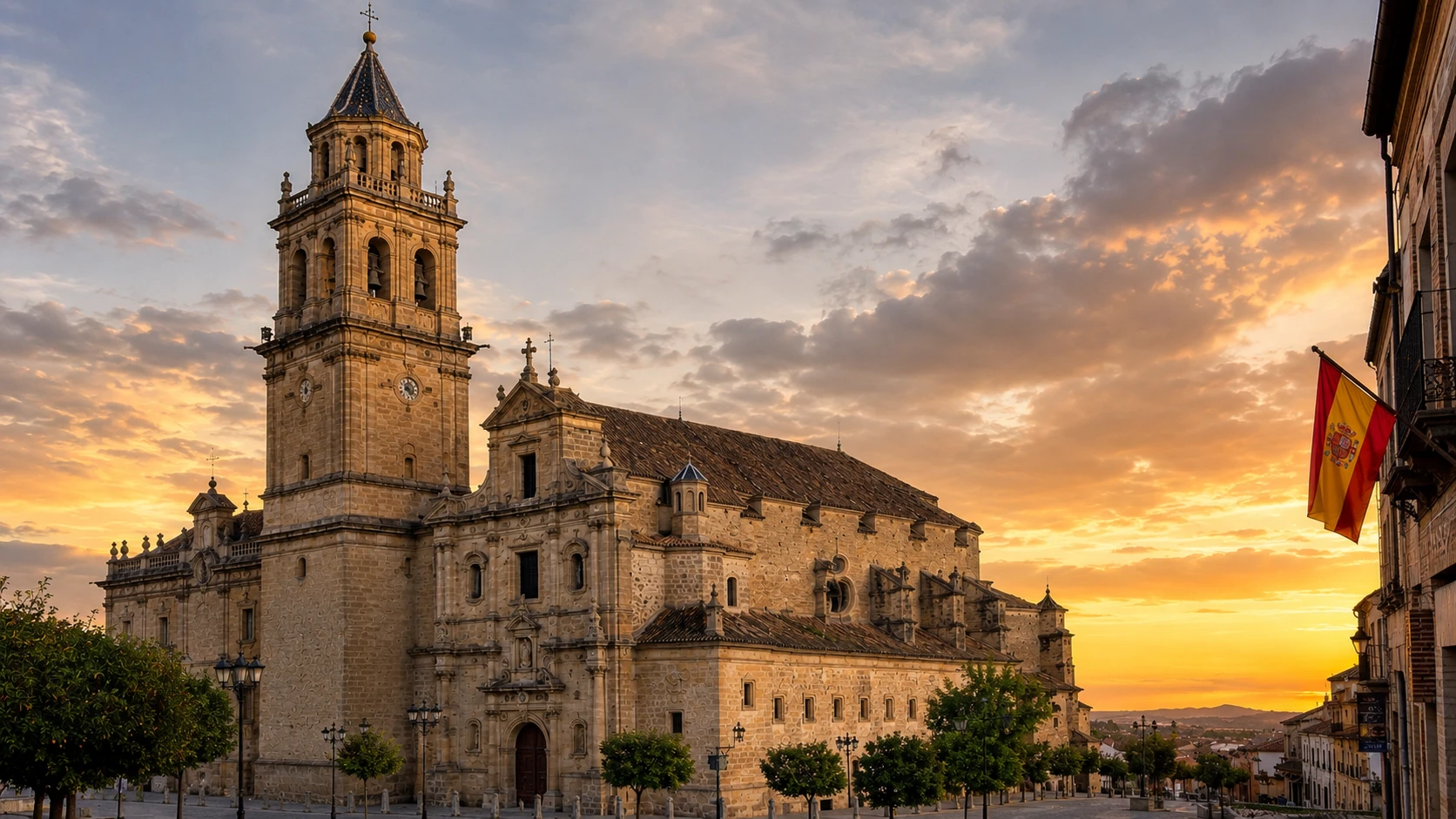 Iglesia de San Mateo, Lucena, Córdoba, al atardecer